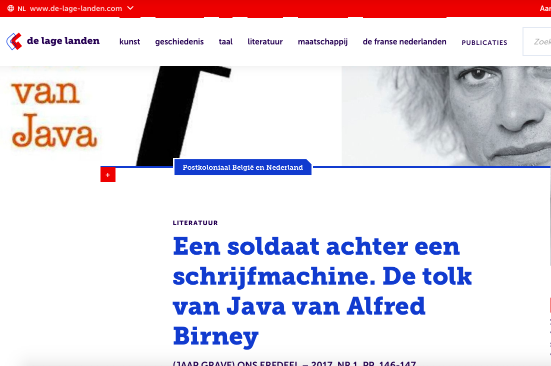 ‘De tolk van Java’ van Alfred Birney – Ons Erfdeel – Histori Bersama