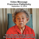 Video message Francisca Pattipilohy