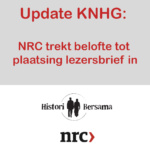 Update KNHG: NRC trekt eerder gedane belofte tot plaatsing lezersbrief in